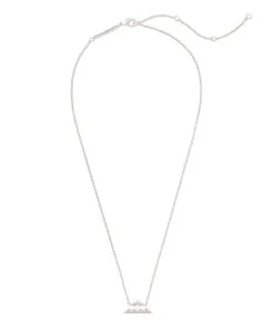 Kendra Scott Folds Of Honor Pendant Necklace In Silver -Earrings Bracelets Elegant Shop kendra scott folds of honor pendant necklace rhodium silver 01 lg