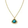 Kendra Scott Framed Kendall Gold Short Pendant Necklace In Teal Abalone -Earrings Bracelets Elegant Shop kendra scott framed kendall framed necklace gold teal abalone 00