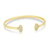 Kendra Scott Grayson Gold Cuff Bracelet In White Crystal -Earrings Bracelets Elegant Shop kendra scott grayson crystal cuff bracelet gold white crystal 00 lg