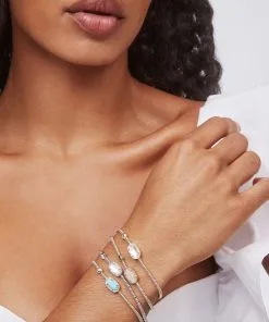 Kendra Scott Grayson Gold Stretch Bracelet In Dichroic Glass -Earrings Bracelets Elegant Shop kendra scott grayson stretch bracelet all colorways 1