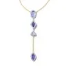 Kendra Scott Greta Gold Y Necklace In Lavender Mix