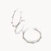 Kendra Scott Haven Heart Hoop Earrings In Silver