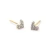 Kendra Scott Heart 14k Yellow Gold Stud Earrings In White Diamonds -Earrings Bracelets Elegant Shop kendra scott heart stud earring 14k yellow gold white diamonds 00 lg