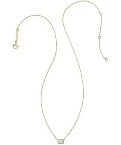 Kendra Scott Isabella 14k Yellow Gold Pendant Necklace In White Diamond, .18ct -Earrings Bracelets Elegant Shop kendra scott isabella pendant necklace 14k yellow gold white .18K diamond 01