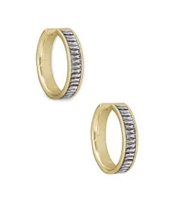 Kendra Scott Jack Gold Hoop Earrings In White Crystal