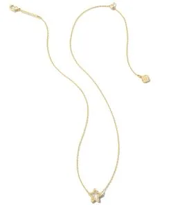Kendra Scott Jae Gold Star Small Short Pendant Necklace In Ivory Mother-of-Pearl -Earrings Bracelets Elegant Shop kendra scott jae star small short pendant necklace gold ivory mother of pearl 01