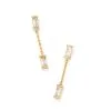 Kendra Scott Juliette Gold Drop Earrings In White Crystal -Earrings Bracelets Elegant Shop kendra scott juliette drop earrings gold white cz 00