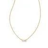 Kendra Scott Juliette Gold Pendant Necklace In White Crystal -Earrings Bracelets Elegant Shop kendra scott juliette pendant necklace gold white crystal 00