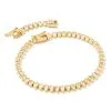 Kendra Scott Larsan Gold Tennis Bracelet In White Crystal -Earrings Bracelets Elegant Shop kendra scott larsan tennis bracelet gold white cz 00