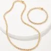 Kendra Scott Larsan Gold Tennis Set Of 2 In White Crystal -Earrings Bracelets Elegant Shop kendra scott larsan tennis set gold white crystal 00