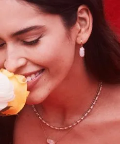 Kendra Scott Lee 18k Gold Vermeil Drop Earrings In Rainbow Moonstone -Earrings Bracelets Elegant Shop kendra scott lee drop earring sterling silver rainbow moonstone 00