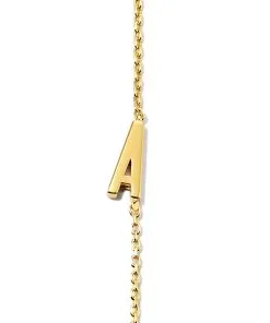 Kendra Scott Letter A Inline Initial Necklace In 18k Gold Vermeil -Earrings Bracelets Elegant Shop kendra scott letter A inline initial necklace 18k yellow gold vermeil 02
