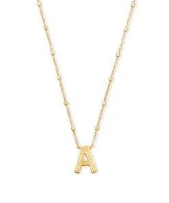 Kendra Scott Letter A Pendant Necklace In Gold