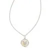 Kendra Scott Letter V Silver Disc Reversible Pendant Necklace In Iridescent Abalone -Earrings Bracelets Elegant Shop kendra scott letter v disc pendant necklace silver iridescent abalone 00