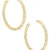 Kendra Scott Maggie Hoop Earrings In Gold Filigree -Earrings Bracelets Elegant Shop kendra scott maggie hoop earring gold filigree lg 00