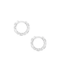 Kendra Scott Maggie Huggie Earrings In Silver Filigree -Earrings Bracelets Elegant Shop kendra scott maggie huggie earring silver filigree lg 00