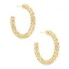 Kendra Scott Maggie Small Hoop Earrings In Gold Filigree