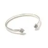 Kendra Scott Mallory Silver Cuff Bracelet In Platinum Drusy -Earrings Bracelets Elegant Shop kendra scott mallory cuff bracelet rhodium platinum drusy 00