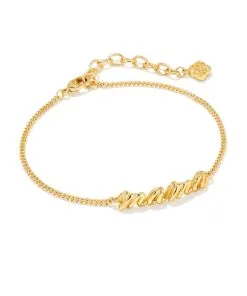Kendra Scott Mama Script Bracelet In Gold