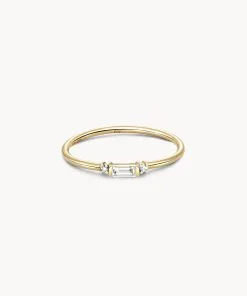 Kendra Scott Maria 14k Yellow Gold Band Ring In White Diamond