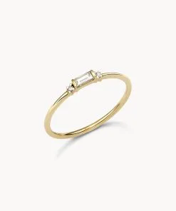 Kendra Scott Maria 14k Yellow Gold Band Ring In White Diamond -Earrings Bracelets Elegant Shop kendra scott maria band ring 14k yellow gold white diamond 01