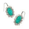 Kendra Scott Mariah Vintage Silver Drop Earrings In Variegated Turquoise Magnesite -Earrings Bracelets Elegant Shop kendra scott mariah earring vintage silver variegated turquoise magnesite 00