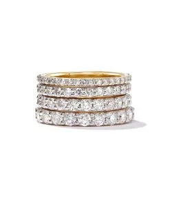 Kendra Scott Marilyn 14k Yellow Gold Full Eternity Band Ring In White Diamond, .5ct -Earrings Bracelets Elegant Shop kendra scott marilyn full eternity band ring carat group 14k yellow gold 00