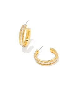 Kendra Scott Merritt Hoop Earrings In Mixed Metal