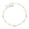 Kendra Scott Michelle 14k Yellow Gold Delicate Bracelet In White Diamond