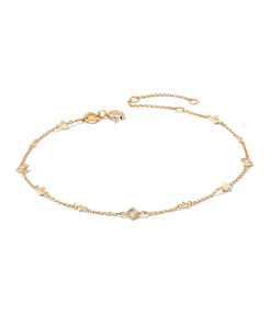 Kendra Scott Michelle 14k Yellow Gold Delicate Bracelet In White Diamond -Earrings Bracelets Elegant Shop kendra scott michelle delicate bracelet 14k yellow gold white diamond 01
