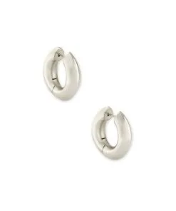 Kendra Scott Mikki Hoop Earrings In Silver -Earrings Bracelets Elegant Shop kendra scott mikki hoop earrings rhodium 00 lg