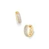 Kendra Scott Mikki Pave Huggie Earrings In Gold