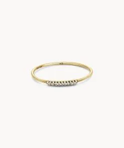 Kendra Scott Mila 14k Yellow Gold Band Ring In White Diamond