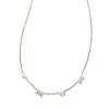 Kendra Scott Mom Strand Necklace In Silver -Earrings Bracelets Elegant Shop kendra scott mom strand necklace Rhodium 00
