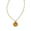 Kendra Scott Om Coin Pendant Necklace In Vintage Gold