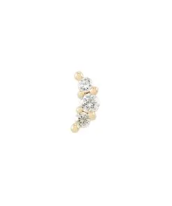 Kendra Scott Orion Mini 14k Yellow Gold Single Stud Earring In White Diamond -Earrings Bracelets Elegant Shop kendra scott orion piercing stud gold diamond 01 lg