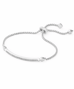 Kendra Scott Ott Adjustable Chain Bracelet In Silver