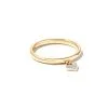 Kendra Scott Pave Heart Padlock 14k Yellow Gold Band Ring In White Diamond