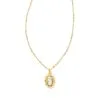 Kendra Scott Piper Gold Pendant Necklace In White Howlite -Earrings Bracelets Elegant Shop kendra scott piper pendant necklace gold white howlite 01