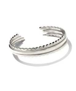 Kendra Scott Quinn Cuff Bracelets Set Of 3 In Silver