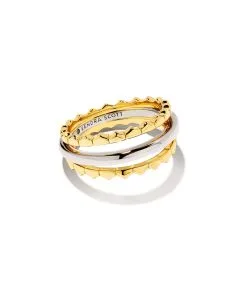 Kendra Scott Quinn Triple Band Ring In Mixed Metal
