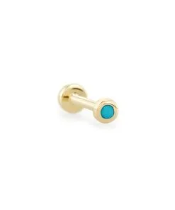 Kendra Scott Reeve Mini 14K Yellow Gold Single Stud Earring In Turquoise