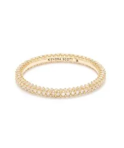 Kendra Scott Remi 14k Yellow Gold Band Ring In White Diamonds