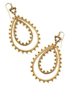 Kendra Scott Rumer Open Frame Earrings In Vintage Gold