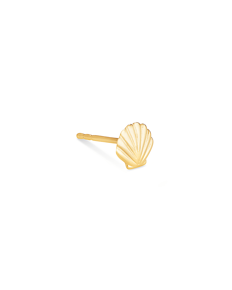 Kendra Scott Shell Single Stud Earring In 18k Yellow Gold Vermeil 3 Kendra Scott Shell Single Stud Earring In 18k Yellow Gold Vermeil