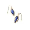 Kendra Scott Skylar Vintage Gold Small Drop Earrings In Blue Lapis -Earrings Bracelets Elegant Shop kendra scott skylar small drop earrings vintage gold blue lapis 00