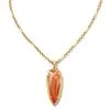 Kendra Scott Skylar Vintage Gold Small Long Pendant In Orange Banded Agate -Earrings Bracelets Elegant Shop kendra scott skylar small long pendant necklace vintage gold orange banded agate 00