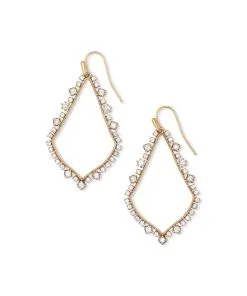 Kendra Scott Sophee Crystal Drop Earrings In Vintage Gold
