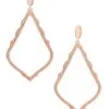 Kendra Scott Sophee Clip On Drop Earrings In Rose Gold -Earrings Bracelets Elegant Shop kendra scott sophee earring rose gold na 00 lg