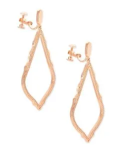 Kendra Scott Sophee Clip On Drop Earrings In Rose Gold -Earrings Bracelets Elegant Shop kendra scott sophee earring rose gold na 01 lg